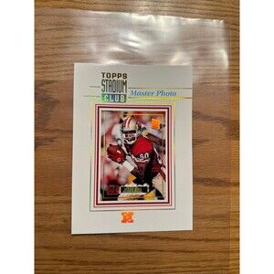 1995 Topps stadium club master photo Jerry Rice 5” x 7”.